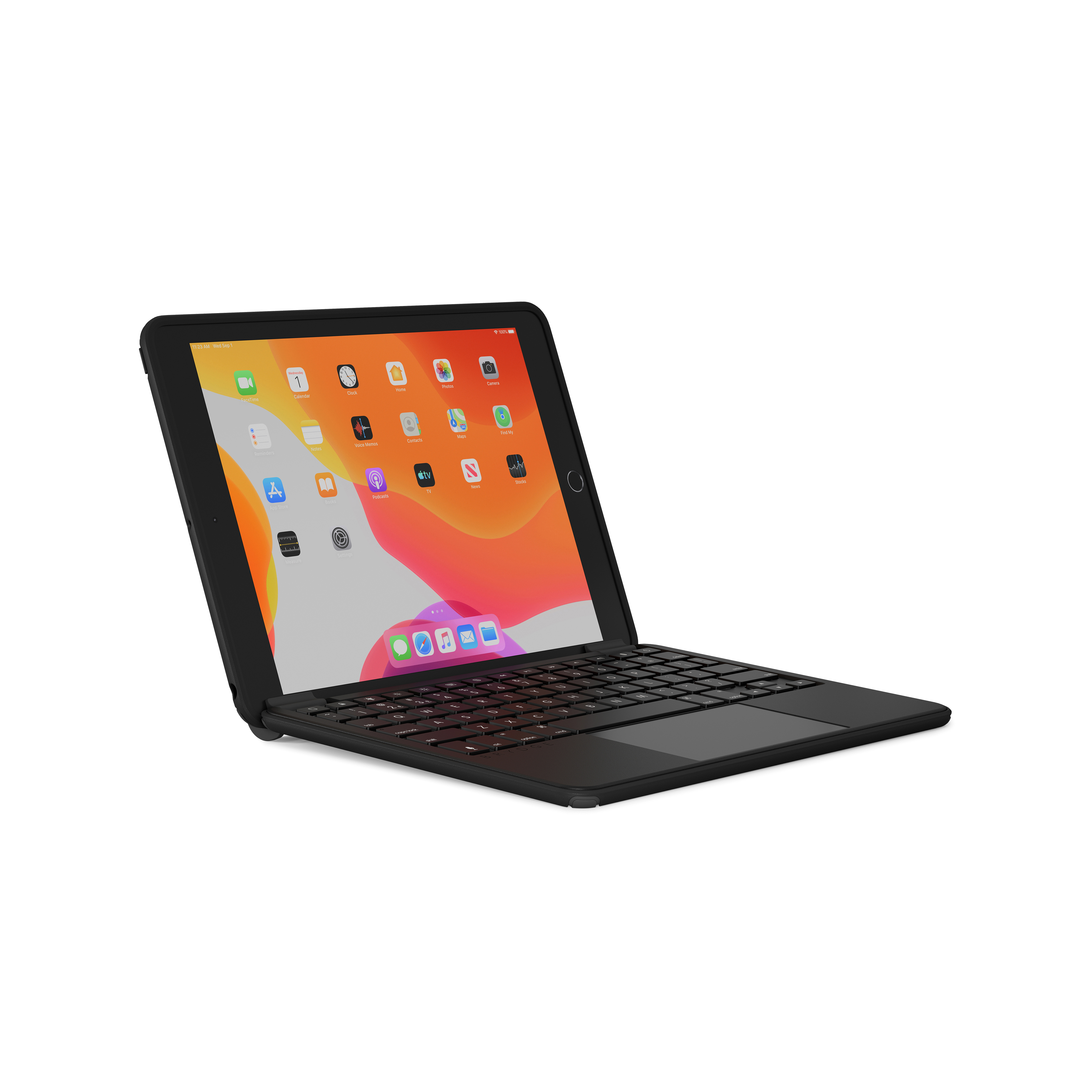 BRYDGE 10.2 Max+ - Bluetooth Tastatur für das iPad 10.2 (7. und 8. Generation) mit Trackpad und Schutzhülle, QWERTZ, Apple, iPad 10.2 (8. und 7. Generation), Schwarz