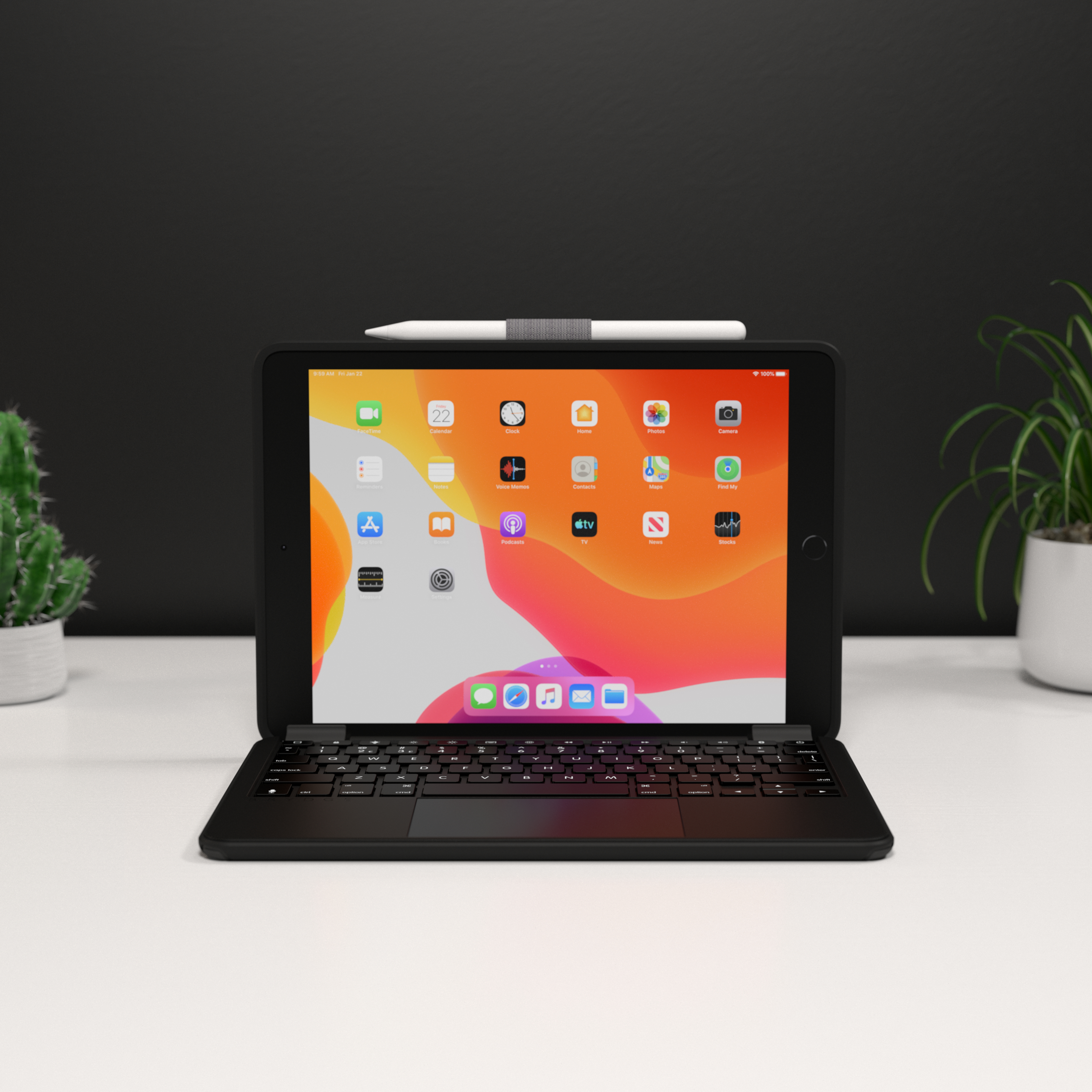 BRYDGE 10.2 Max+ - Bluetooth Tastatur für das iPad 10.2 (7. und 8. Generation) mit Trackpad und Schutzhülle, QWERTZ, Apple, iPad 10.2 (8. und 7. Generation), Schwarz