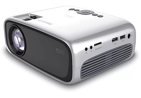 Proyector  Philips NeoPix EASY PLAY, LED, WVGA, 30000 h, Wi-Fi, Bluetooth,  USB, HDMI, VGA, Gris