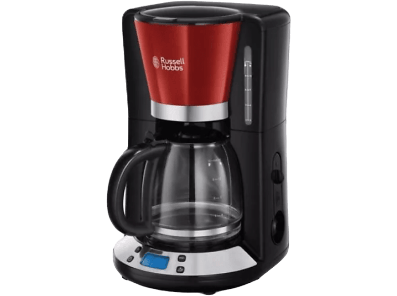 Russell Hobbs – Cafetera de goteo Russell Hobbs Colours Plus Rojo con pantalla LCD.