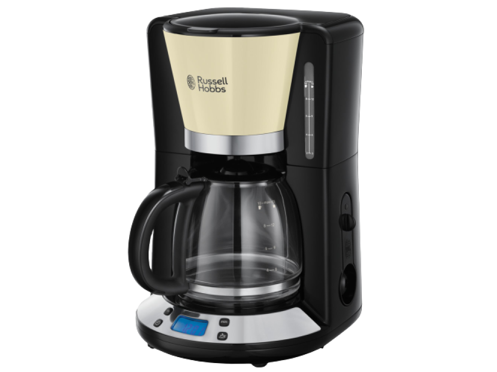 Cafetera de goteo - Russell Hobbs Colours Plus 24033-56 , 1100 W, 1.25 l, Función Pause and Pour, Crema