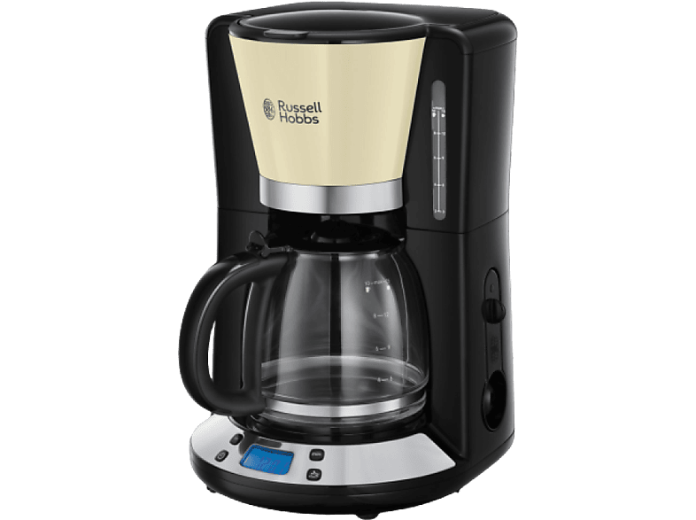 Russell Hobbs – Cafetera de goteo Russell Hobbs Colours Plus Crema con pantalla LCD.