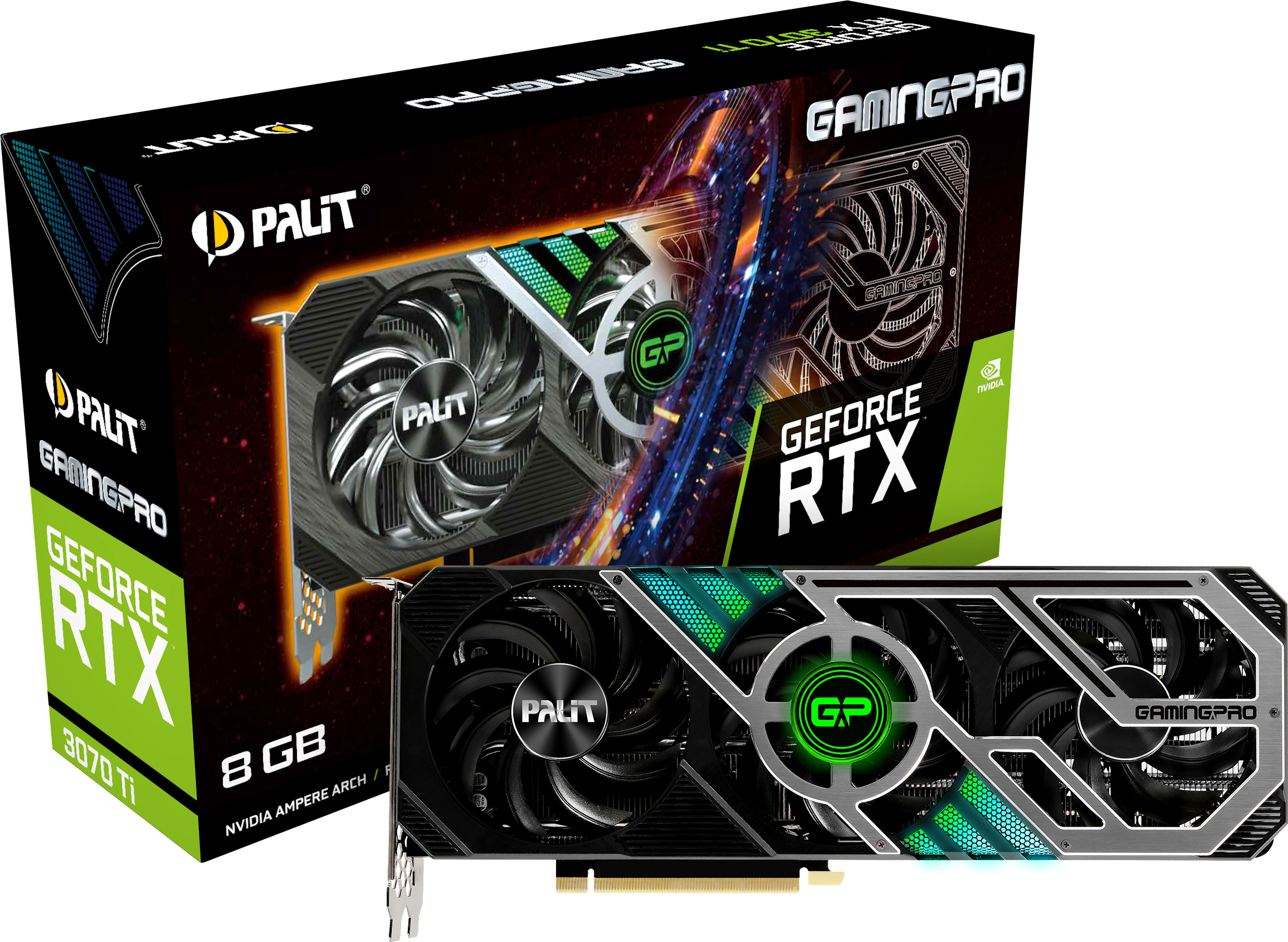 PALIT GeForce RTX™ 3070 Ti GamingPro 8 GB LHR (NED307T019P2-1046A) (NVIDIA, Grafikkarte)