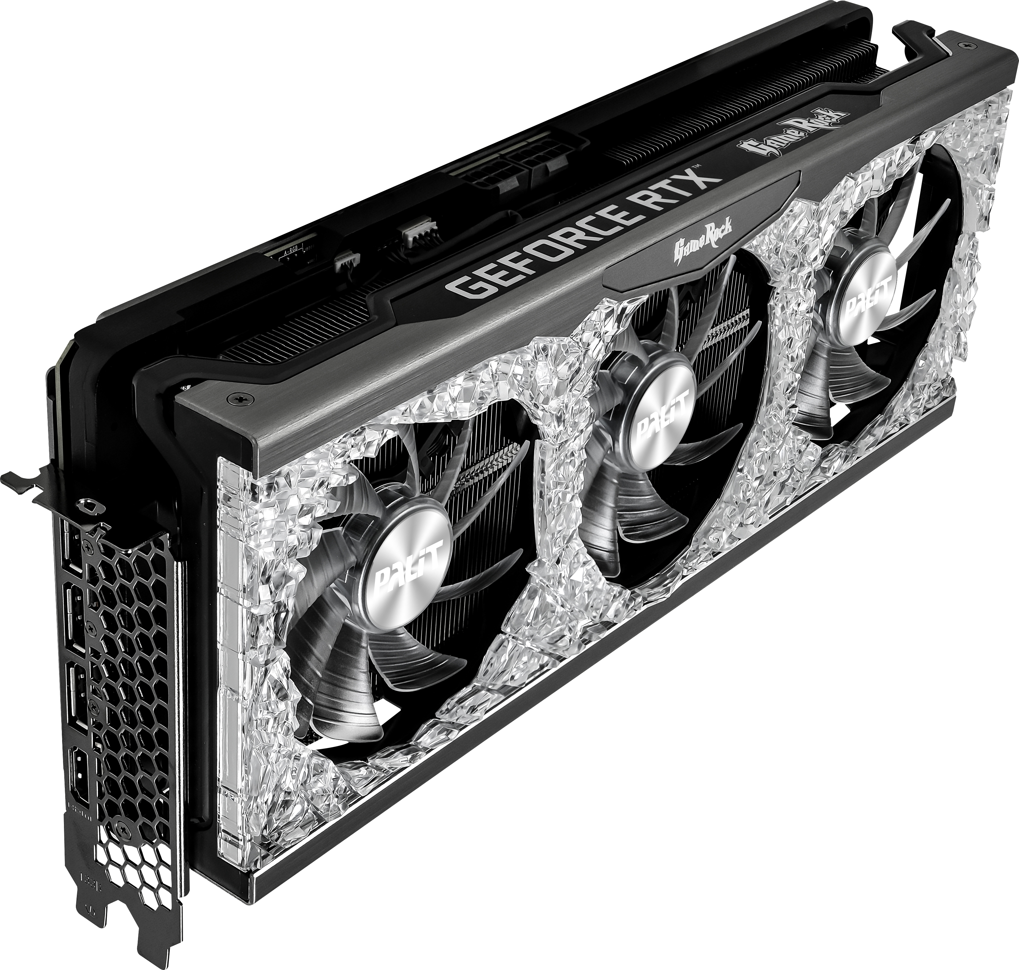 PALIT GeForce RTX™ 3070 Ti GameRock OC 8 GB LHR (NED307TT19P2-1047G) (NVIDIA, Grafikkarte)