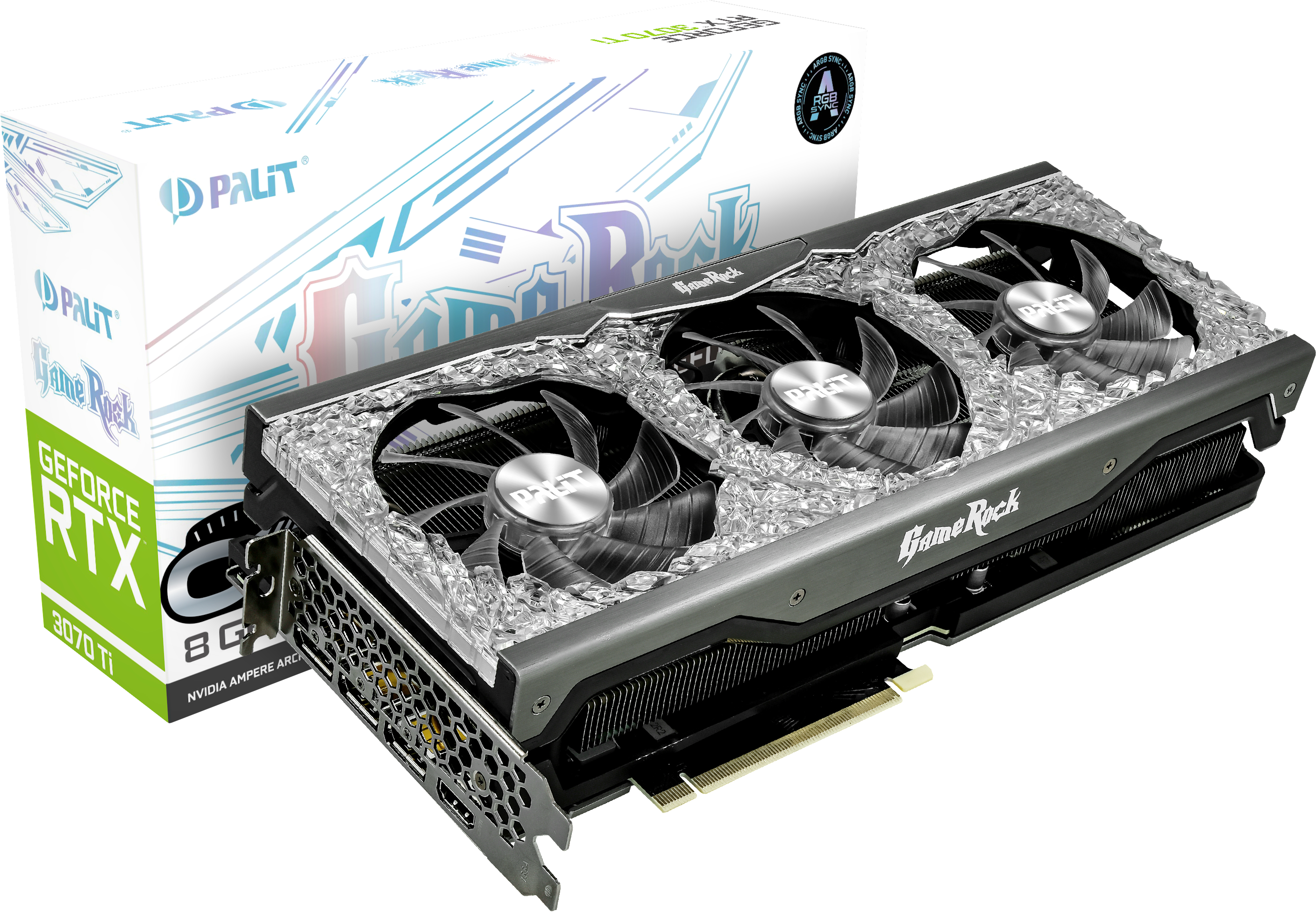 PALIT GeForce RTX™ 3070 Ti GameRock OC 8 GB LHR (NED307TT19P2-1047G) (NVIDIA, Grafikkarte)