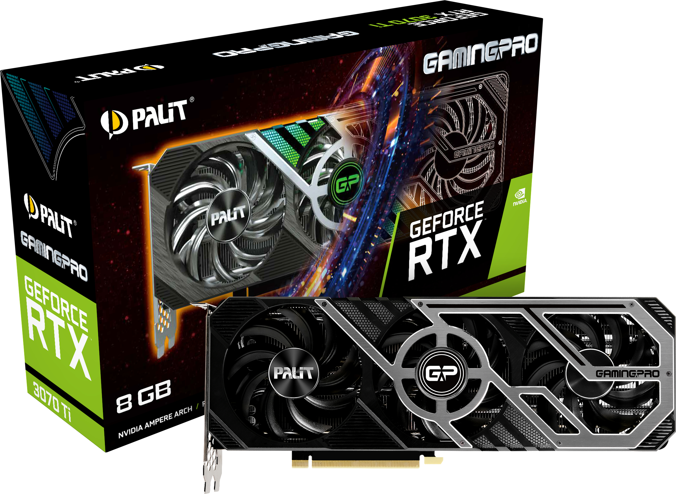PALIT GeForce RTX™ 3070 Ti GamingPro 8 GB LHR (NED307T019P2-1046A) (NVIDIA, Grafikkarte)