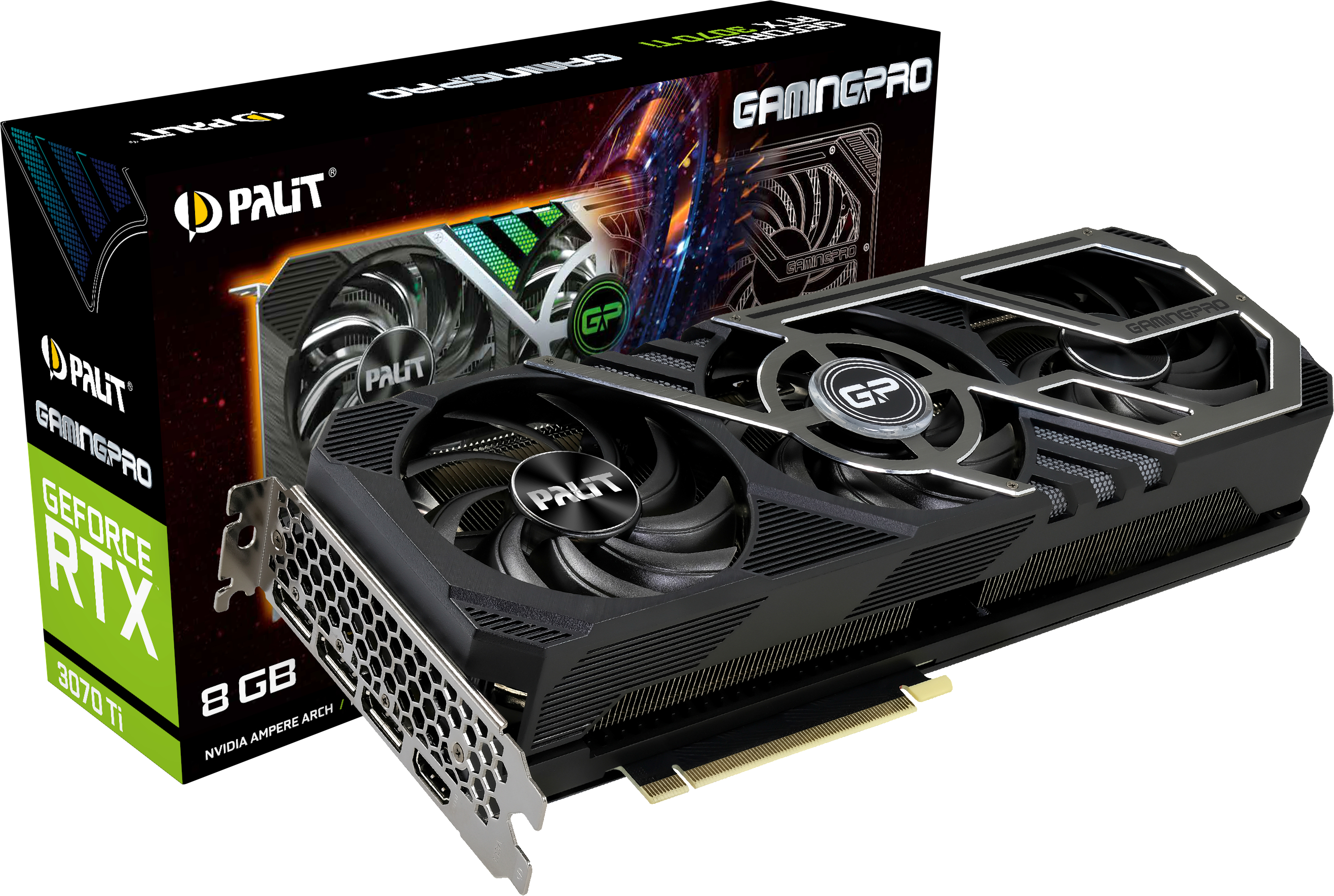 PALIT GeForce RTX™ 3070 Ti GamingPro 8 GB LHR (NED307T019P2-1046A) (NVIDIA, Grafikkarte)