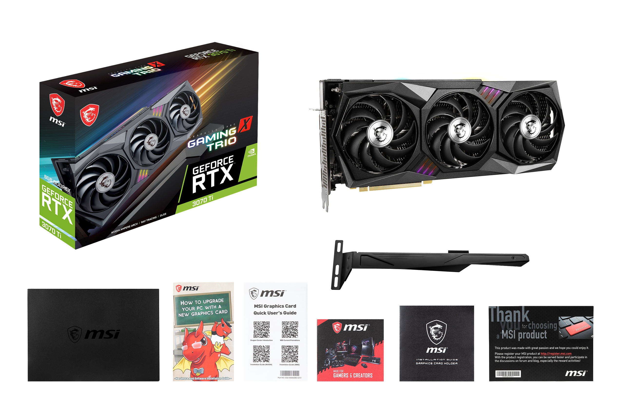 MSI GeForce RTX™ 3070 Ti GAMING X TRIO 8GB LHR (V505-009R) (NVIDIA, Grafikkarte)