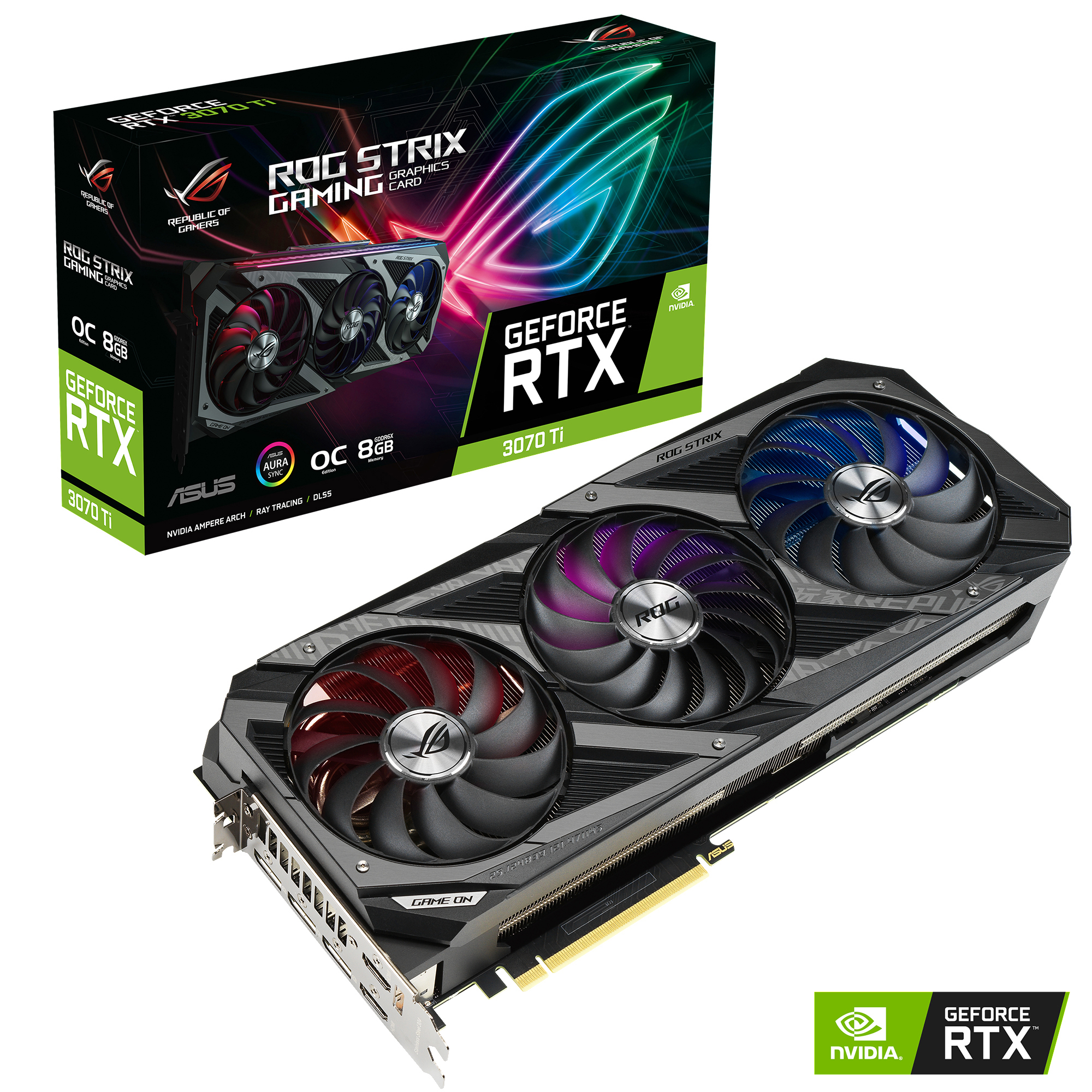 ASUS GeForce RTX™ 3070 Ti ROG Strix Gaming OC 8GB LHR (90YV0GW0-M0NA00) (NVIDIA, Gaming Grafikkarte)