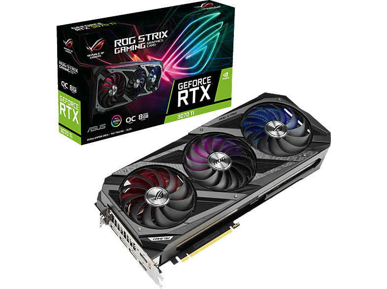 ASUS GeForce RTX™ 3070 Ti ROG Strix Gaming OC 8GB LHR (90YV0GW0-M0NA00) (NVIDIA, Gaming Grafikkarte)