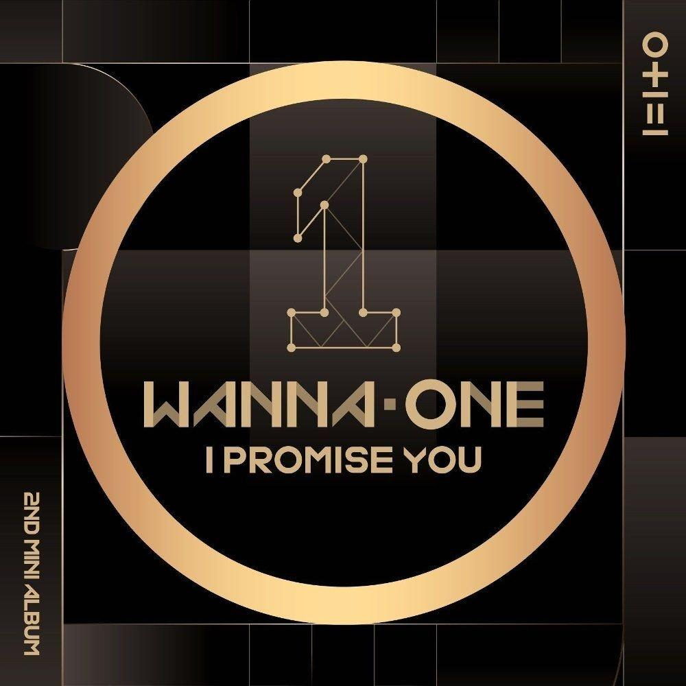 Album borító arany körrel, 1-es számmal és a 'WANNA ONE' együttes nevével.
