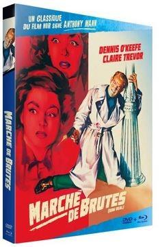 DVD-hoes van de film, March of the Brutes. Man met pistool, vrouwen in shock.