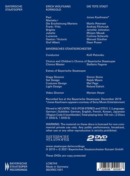 Kaufmann/Petrenko/Bayerisches Staatsorchester - DIE (DVD) TOTE - STADT