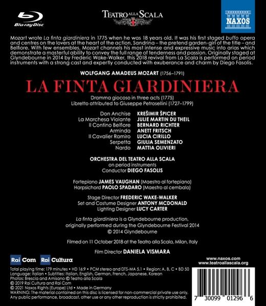 Alla Finta Scala/+ La Teatro (Blu-ray) Giardiniera - Spicer/Fasolis/Orchestra - Del