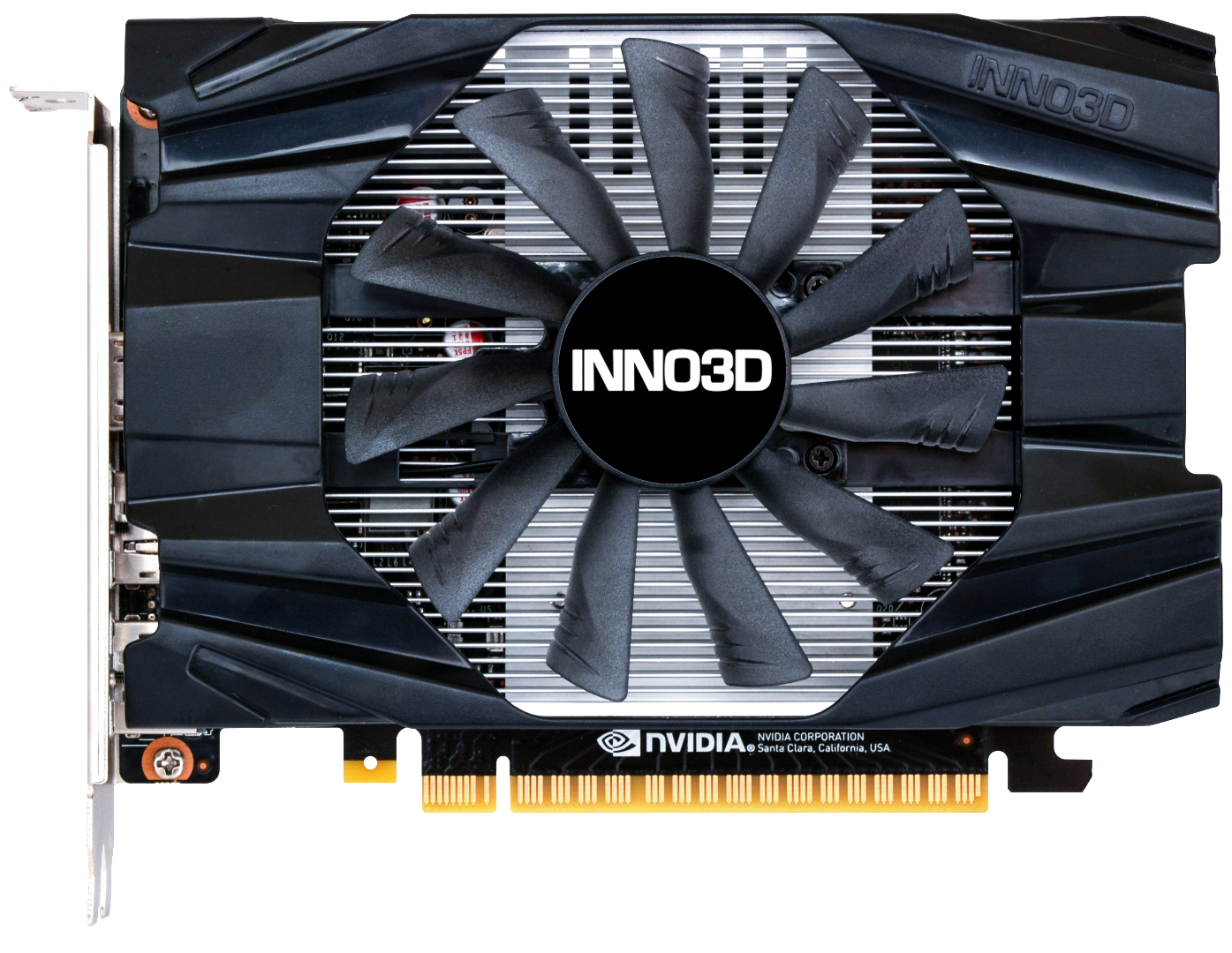 INNO3D GeForce GTX 1650 (N16501-04D6-1177VA19) (NVIDIA, X1 Grafikkarte) Compact 4 GB