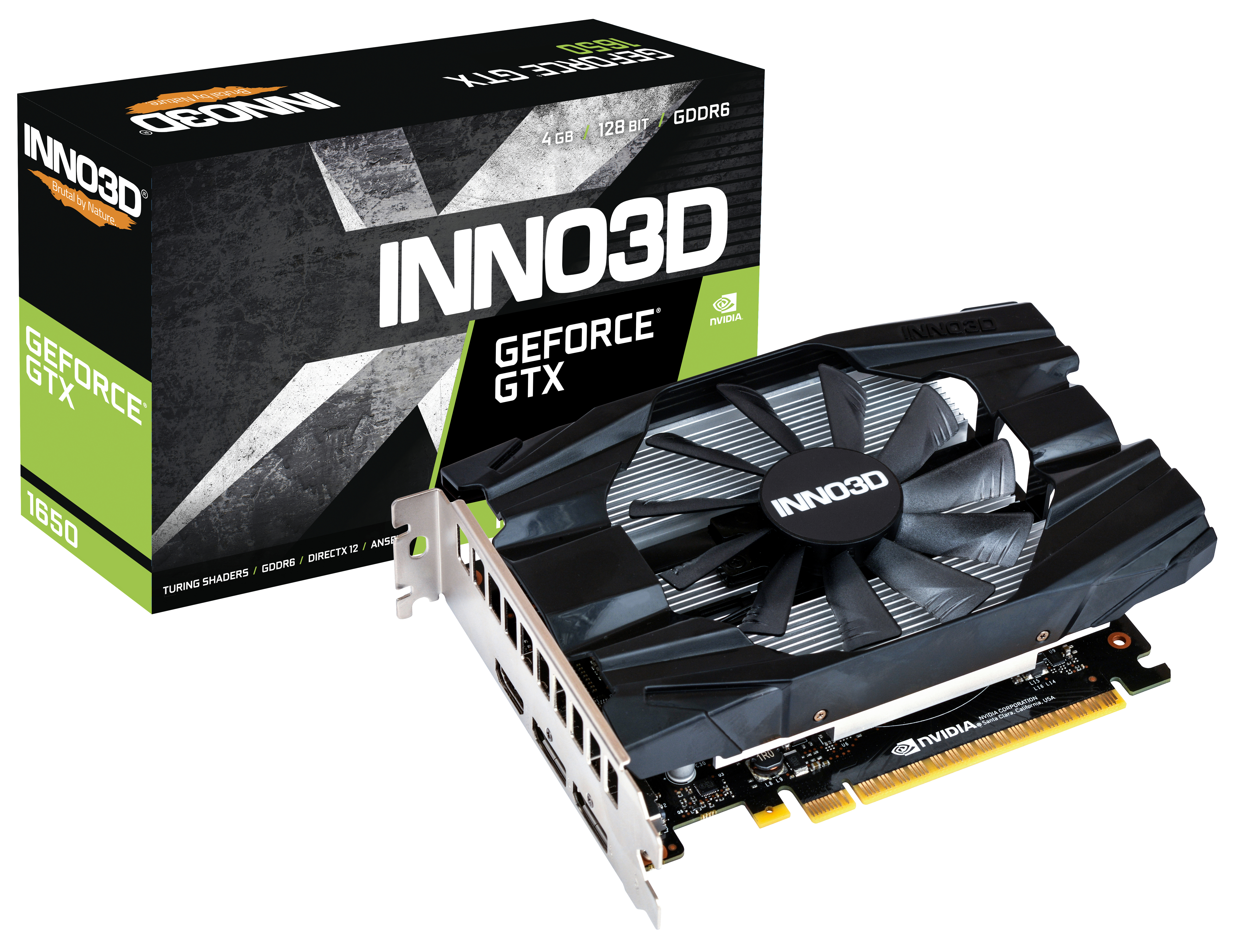 INNO3D GeForce GTX 1650 Compact 4 (NVIDIA, Grafikkarte) X1 (N16501-04D6-1177VA19) GB