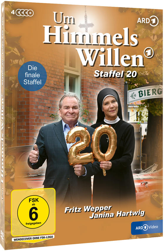 DVD-Cover mit zwei Personen vor einem Gebäude mit der Zahl 20 in Ballons.