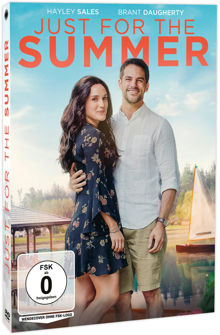 DVD-Cover von 'Just For The Summer' mit Paar in romantischer Umgebung.