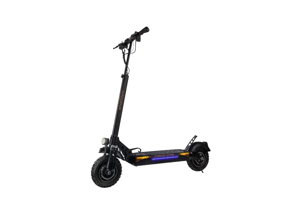 Patinete eléctrico - SmartGyro Crossover X2 Pro, 1600 W, 10", 3 velocidades, 120 kg, 17500 mAh, 25 km/h, Negro