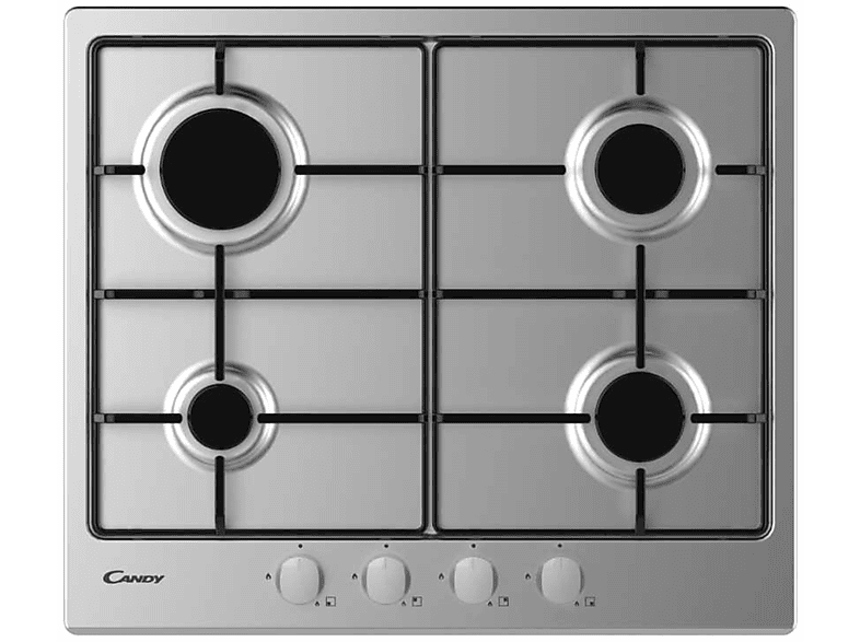 Candy CEL6PBRX Piano Cottura a Gas 4 Fuochi 59,5 cm (Acciaio Inox)