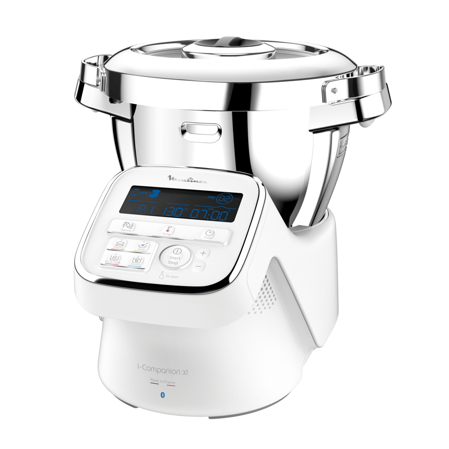 Moulinex I-Companion XL Hf9081N Robot DA Cucina, 1550 W, capacità ciotola 3 l, Snow white metal