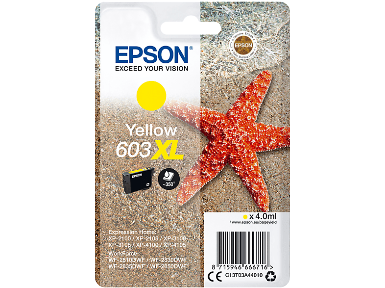Cartuccia Epson Stella marina 603Xl Giallo