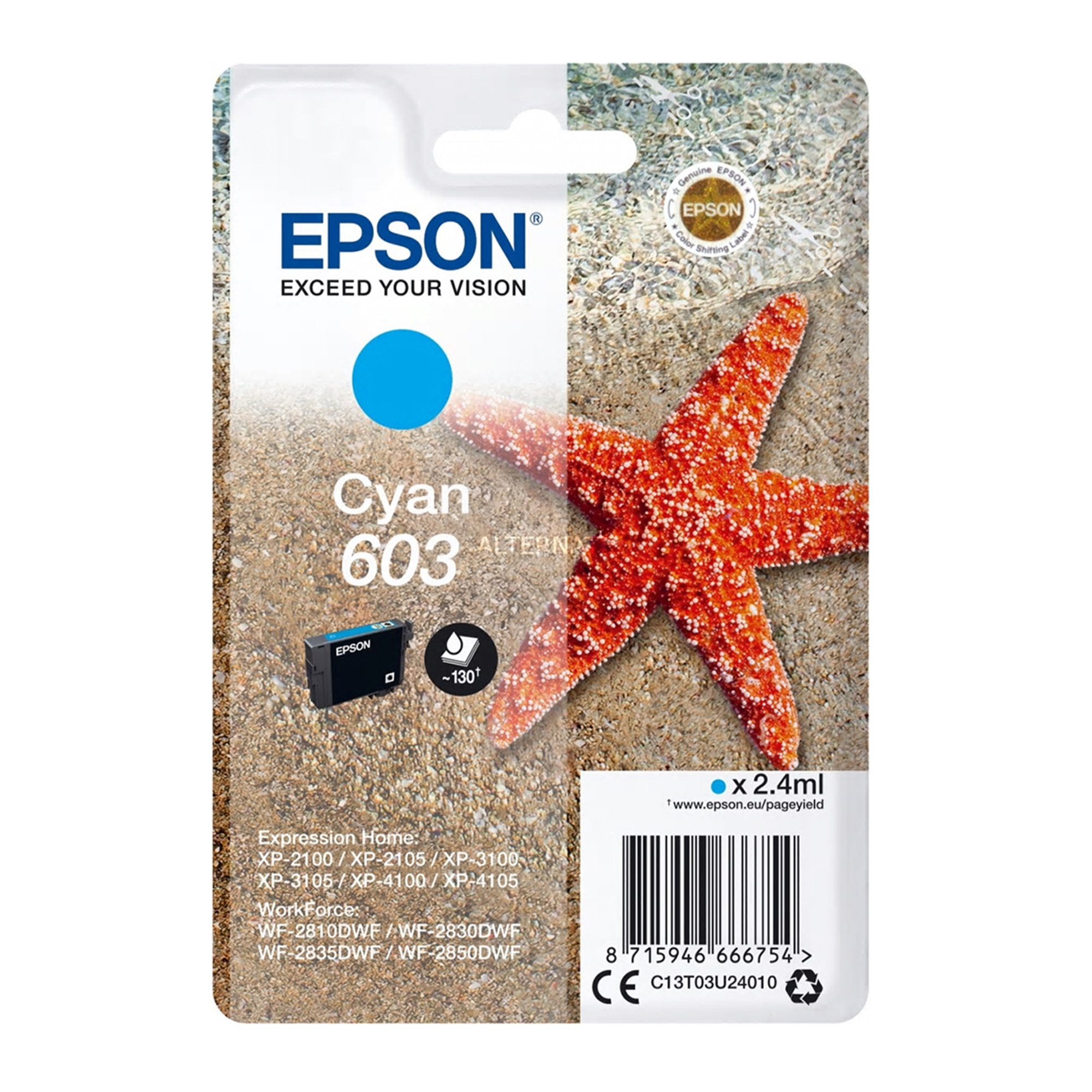 Epson Cart.ink Stella Marina 603 Ciano
