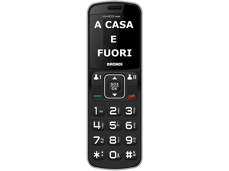 Cellulare Brondi Amico Home Nero