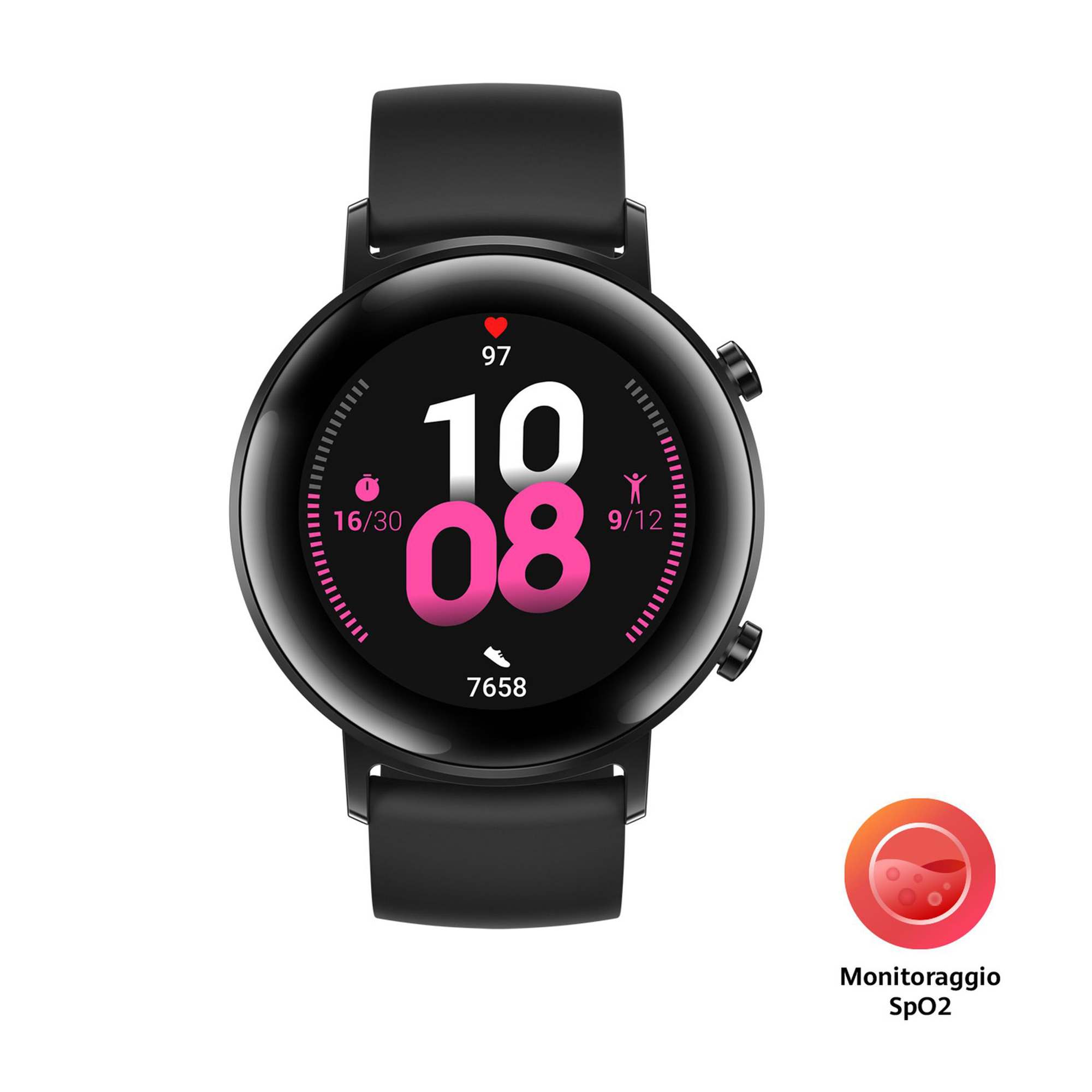 HUAWEI WATCH GT2 42 MM, AMOLED, NIGHT BLACK MediaWorld