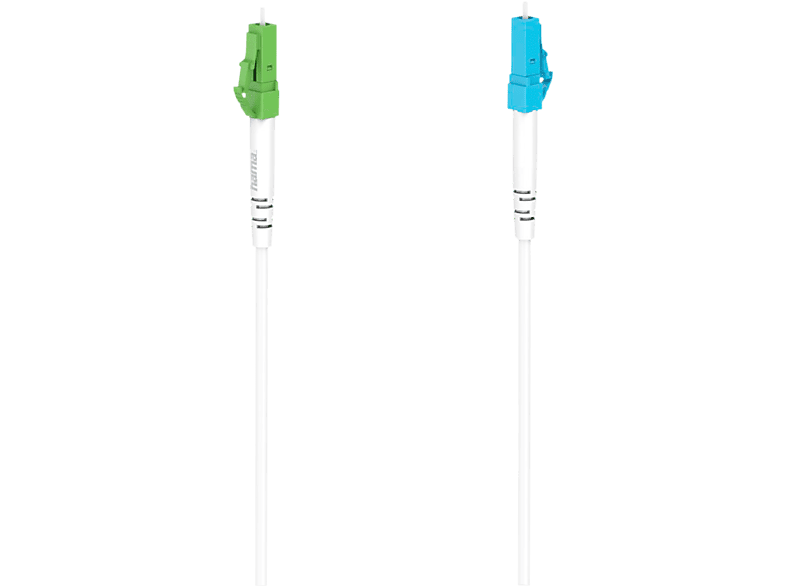 HAMA 00200742 - Glasfaser-Netzwerkkabel (Weiss/Blau/Grün)