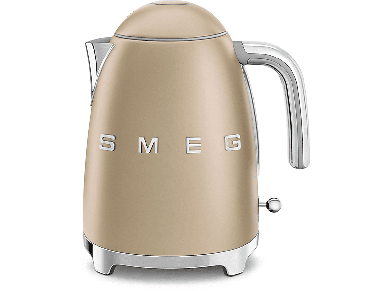 Smeg KLF03CHMEU Retro Style Wasserkocher 1.7l/7 Tassen Gold Matt Wasserkocher (Gold, 1.7l / 7 Tassen, 2400 Watt)