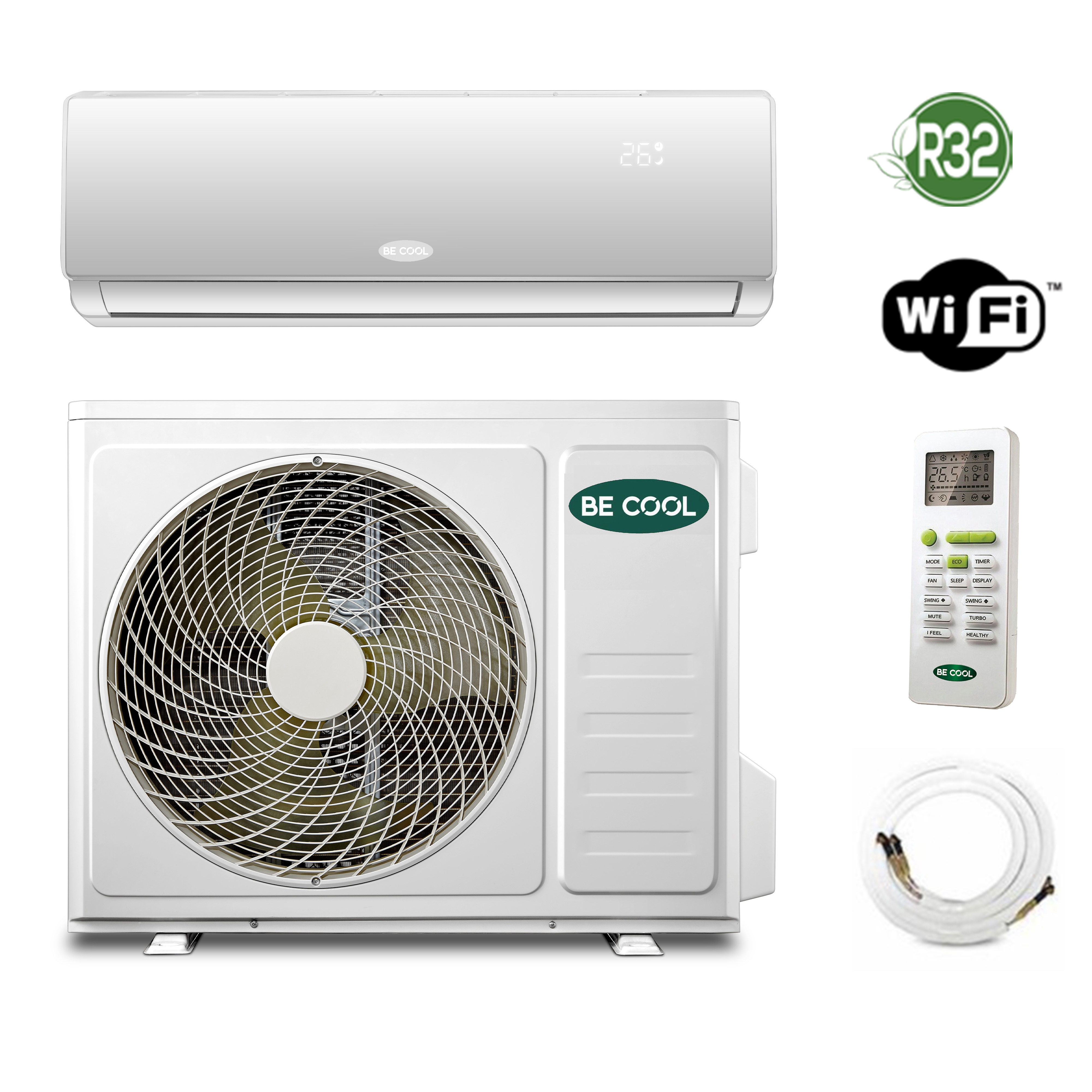 BECOOL BC18SK2101QW inkl. Vollinstallation Klimagerät Weiß Energieeffizienzklasse: A++, Max. Raumgröße: 160 m³