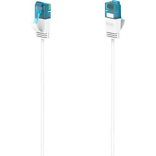 HAMA Flexi-Slim - Câble réseau, 75 cm, Cat-6, Blanc/Bleu
