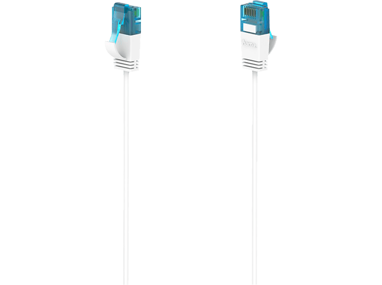 HAMA Flexi-Slim - Netzwerkkabel, 1.5 m, Cat-6, Weiss/Blau