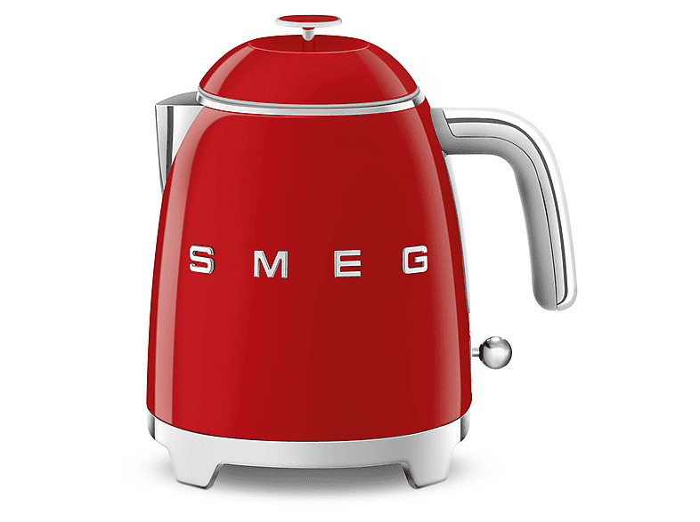 Smeg KLF05RDEU Retro Style Mini Wasserkocher (Rot, 0.8 l, 1400 Watt)