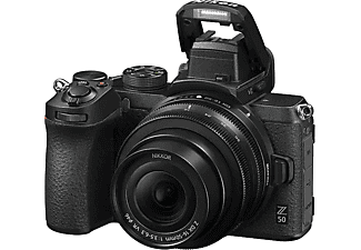 NIKON Z 50 Systemkamera mit Objektiv Z DX 16-50mm f3.5-6.3 VR, Tasche und 16GB Speicherkarte