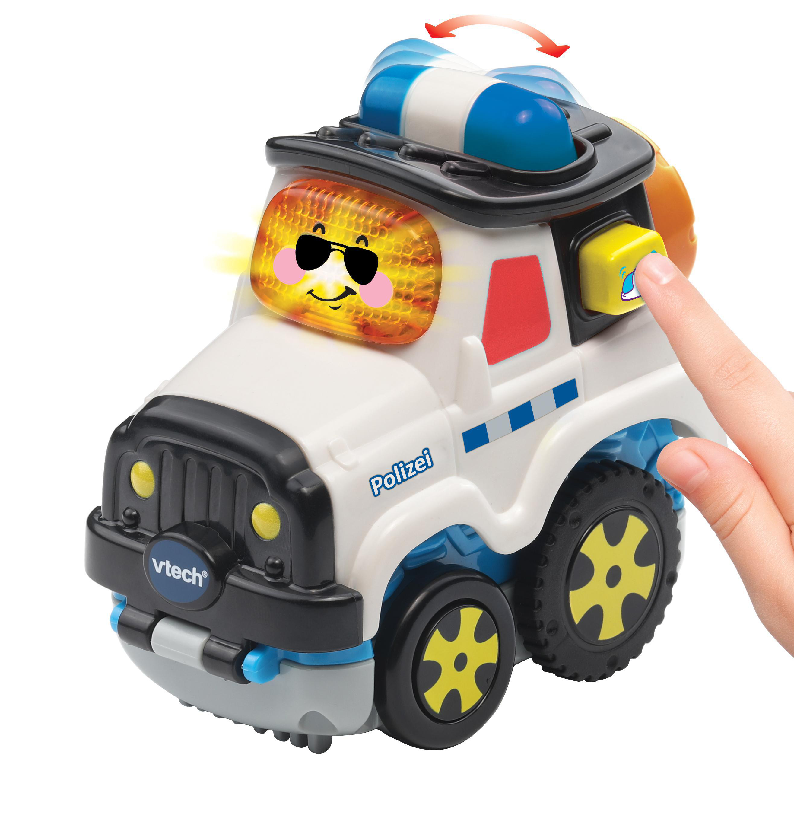 VTECH Tut Tut Baby Flitzer - Press & Go Polizei Spielzeugauto, Mehrfarbig