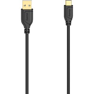 HAMA 00200634 - Kabel USB-A zu USB-C (Schwarz)