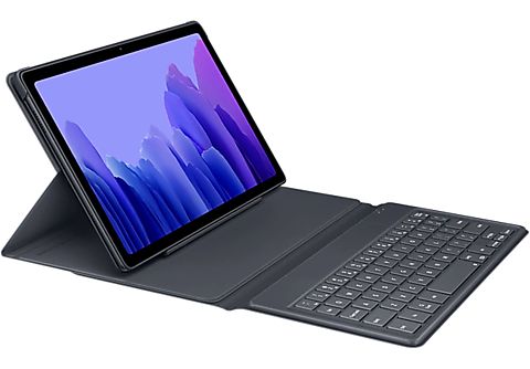 Funda tablet - Samsung Book Cover Keyboard, Para Samsung Galaxy Tab A7, Tapa de libro, Con Teclado, Gris