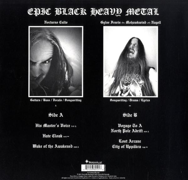 Vinyl album borító, szöveggel és hosszú hajú férfiak képeivel.