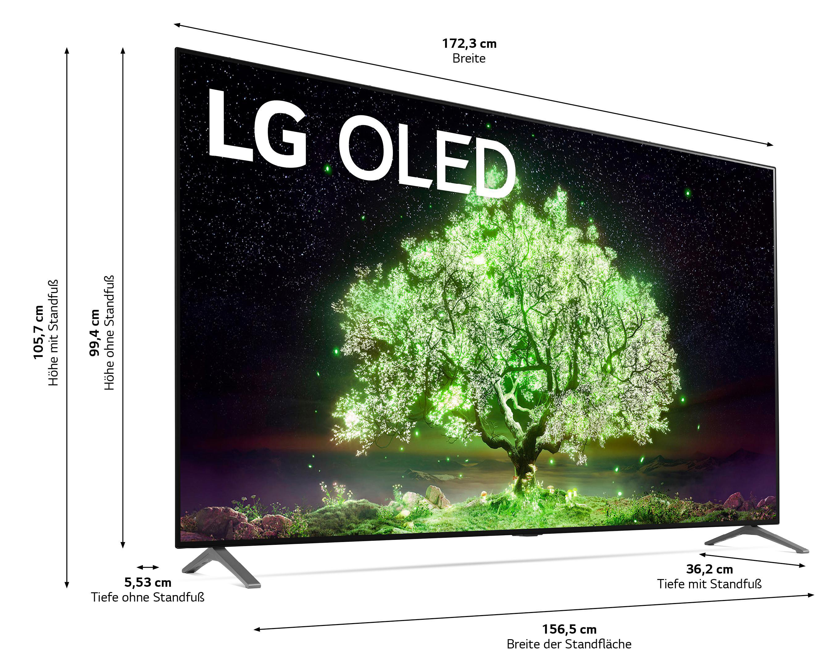 LG OLED77A19LA OLED TV (Flat, 77 Zoll / 195 cm, UHD 4K, SMART TV, webOS 6.0 mit LG ThinQ)