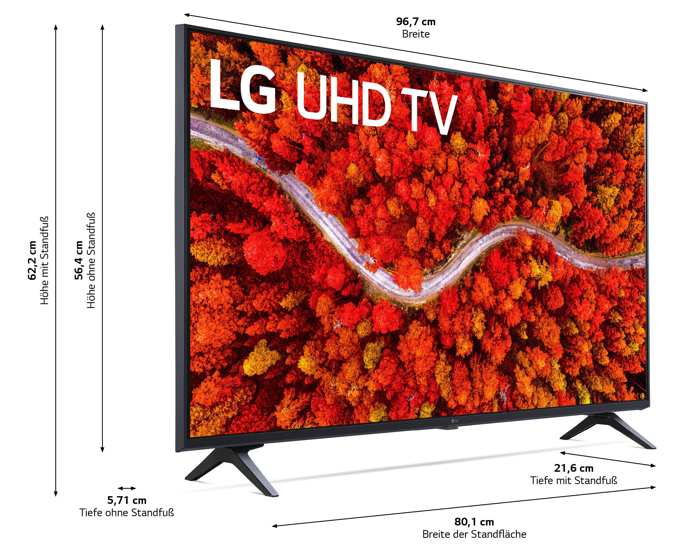 LG 43UP80009LA LCD TV (Flat, 43 Zoll / 108 cm, UHD 4K, SMART TV, webOS 6.0 mit LG ThinQ)