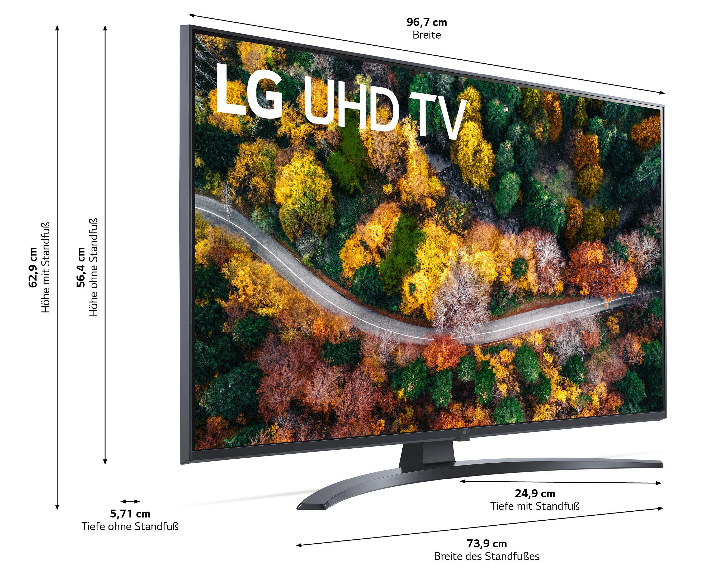 LG 43UP78009LB LCD TV (Flat, 43 Zoll / 108 cm, UHD 4K, SMART TV, webOS 6.0 mit LG ThinQ)