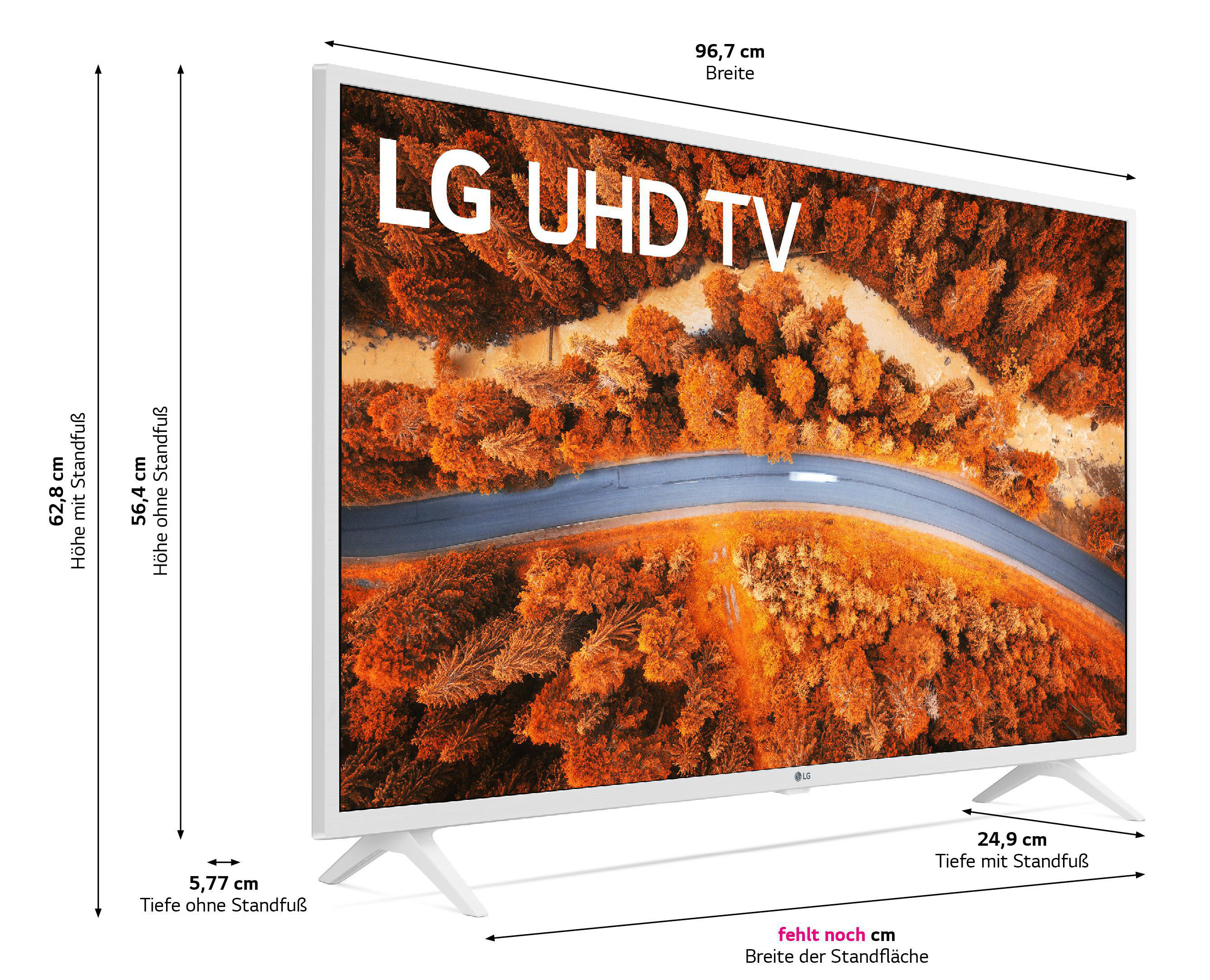 LG 43UP76909LE LCD TV (Flat, 43 Zoll / 108 cm, UHD 4K, SMART TV, webOS 6.0 mit LG ThinQ)
