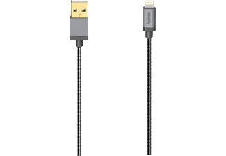 HAMA 00200501 - Cable USB, 75 cm, 480 MBit/s, Noir/Argent