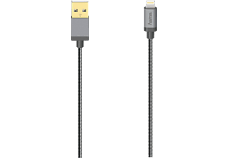 HAMA 00200501 - USB-Kabel (Schwarz/Silber)