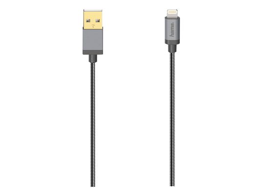 HAMA 00200501 - USB-Kabel, 75 cm, 480 MBit/s, Schwarz/Silber