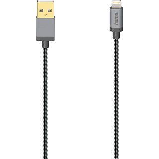 HAMA 00200501 - Cable USB, 75 cm, 480 MBit/s, Noir/Argent