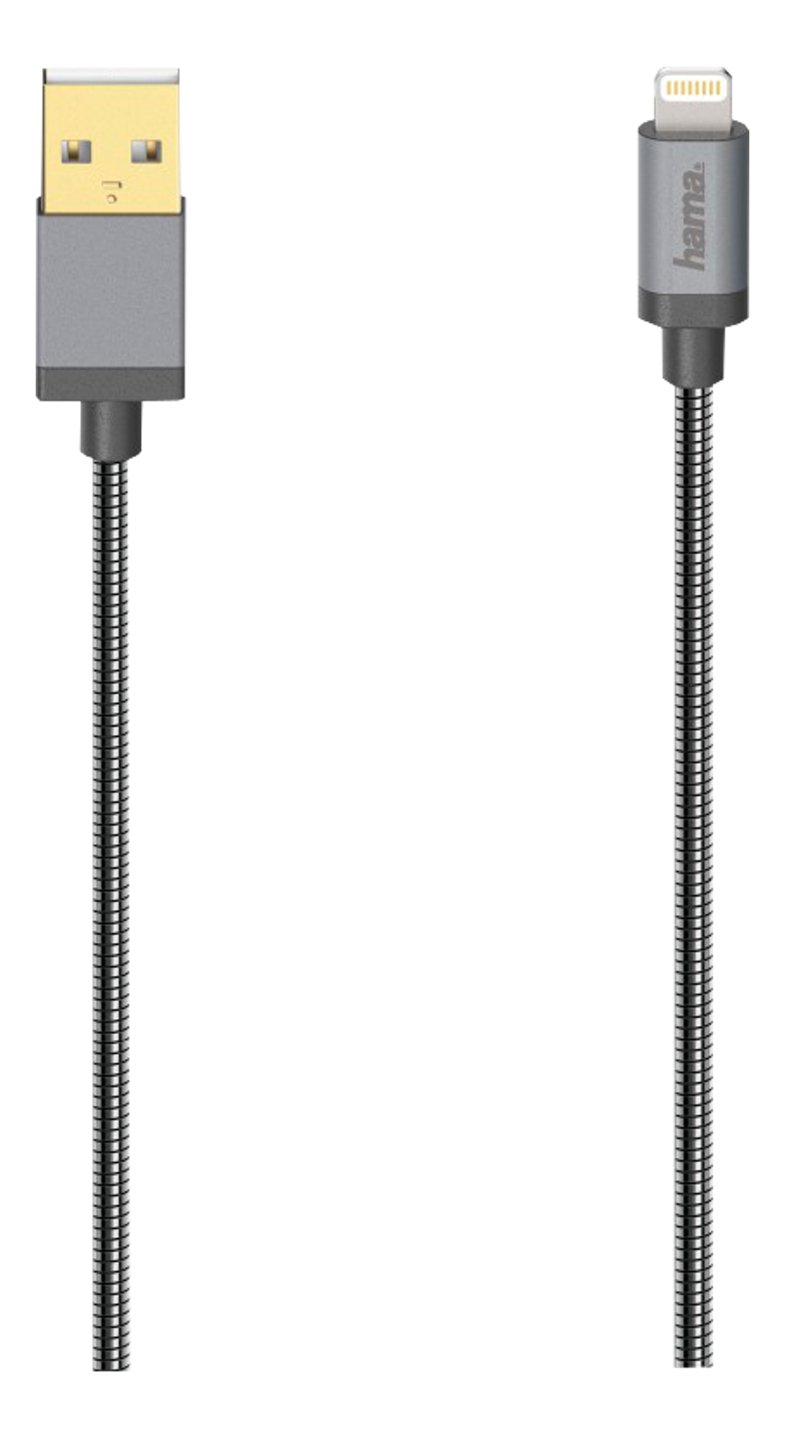 HAMA 00200501 - Cavo USB, 75 cm, 480 MBit/s, Nero/Argento