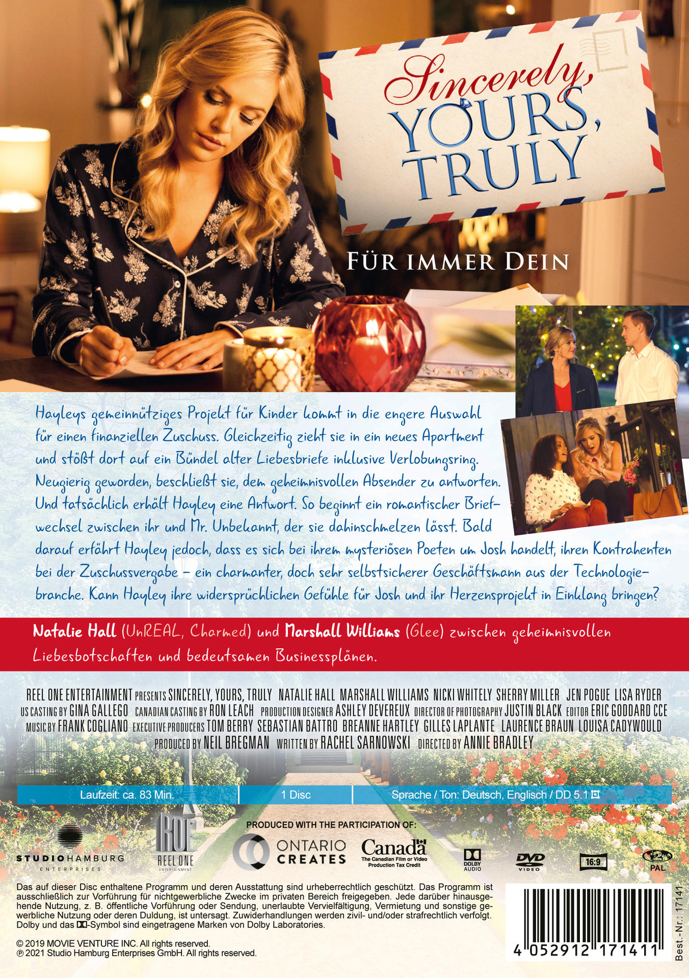 DVD-Cover: Eine Frau im Pyjama, Filmtitel in Schreibschrift, Posterstil, mit Schauspielernamen.